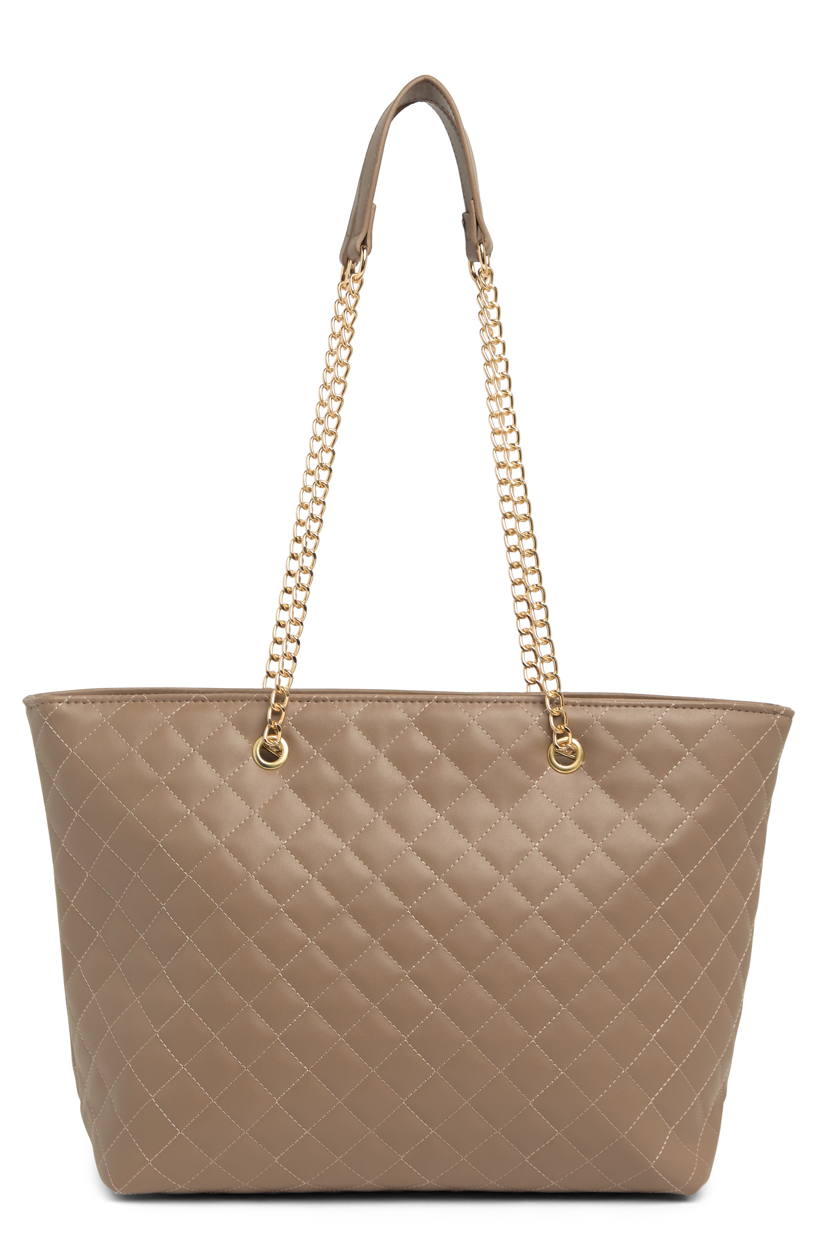 Large Quilted Tote Bag, Alternate, color, TAUPE