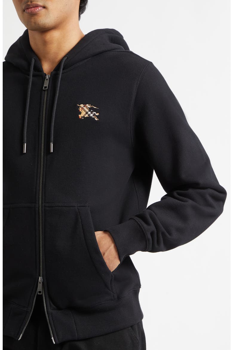 Scott Check EKD Stamp French Terry Hoodie, Alternate, color, BLACK
