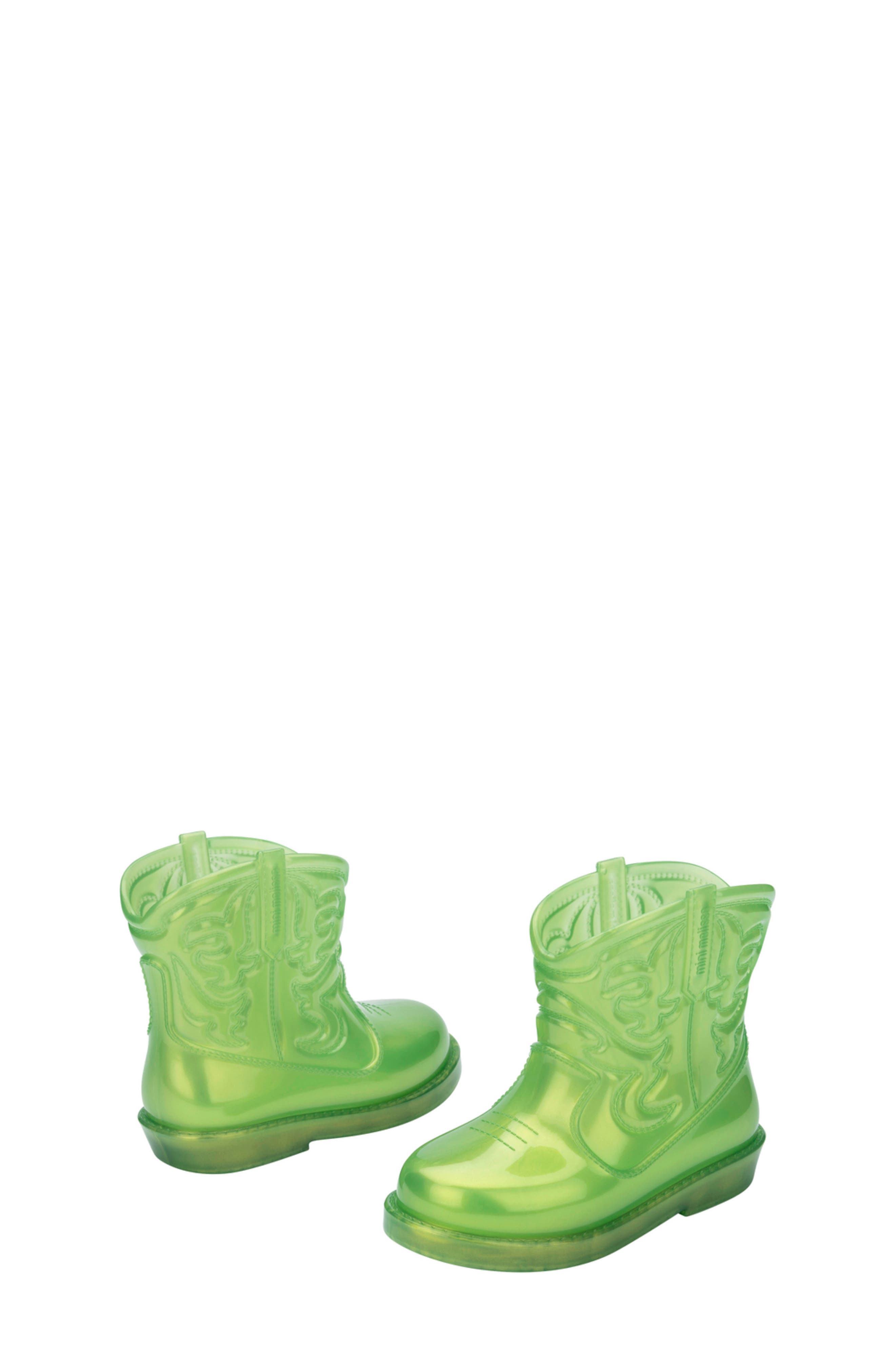 Mini Melissa Kids
 Texas Western Boot, Alternate, color, Pearly Green