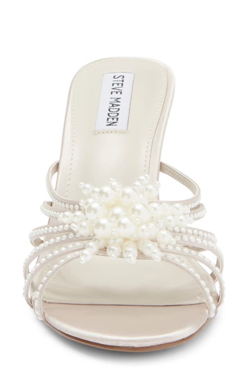 Steve Madden Cirkus Crystal Slide Sandal In Ivory