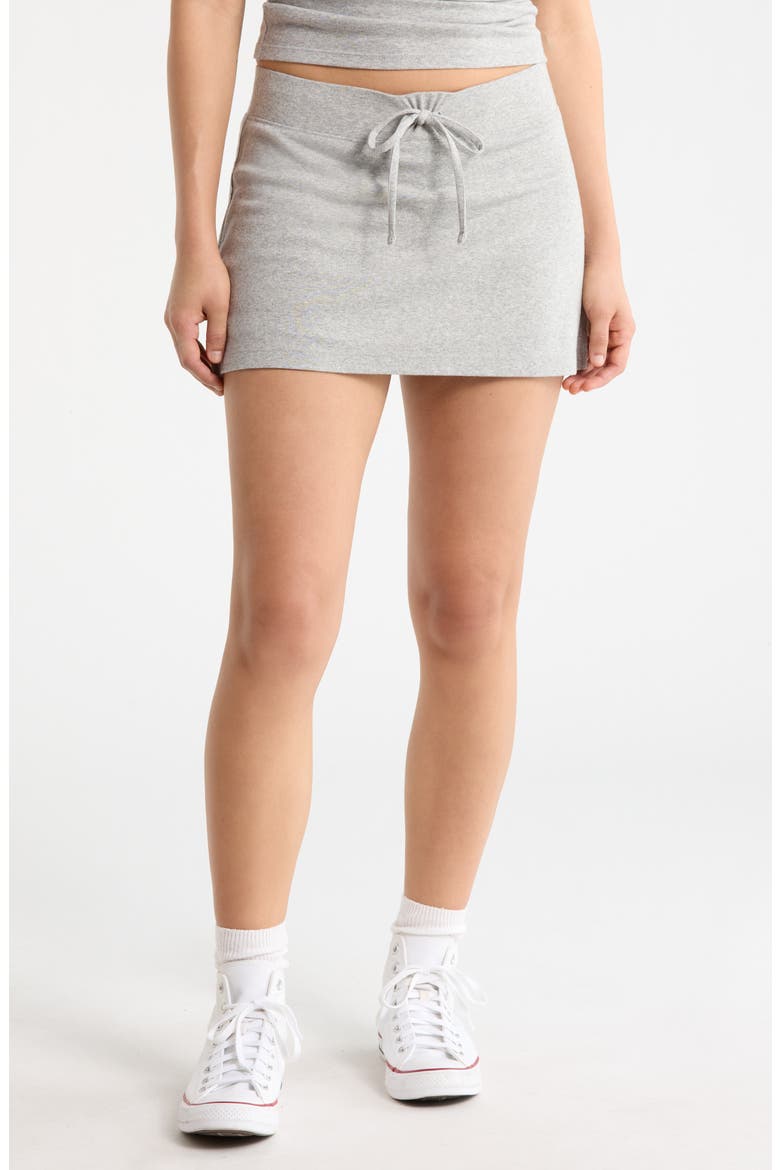 Jersey Miniskort, Main, color, GREY SOFT HEATHER
