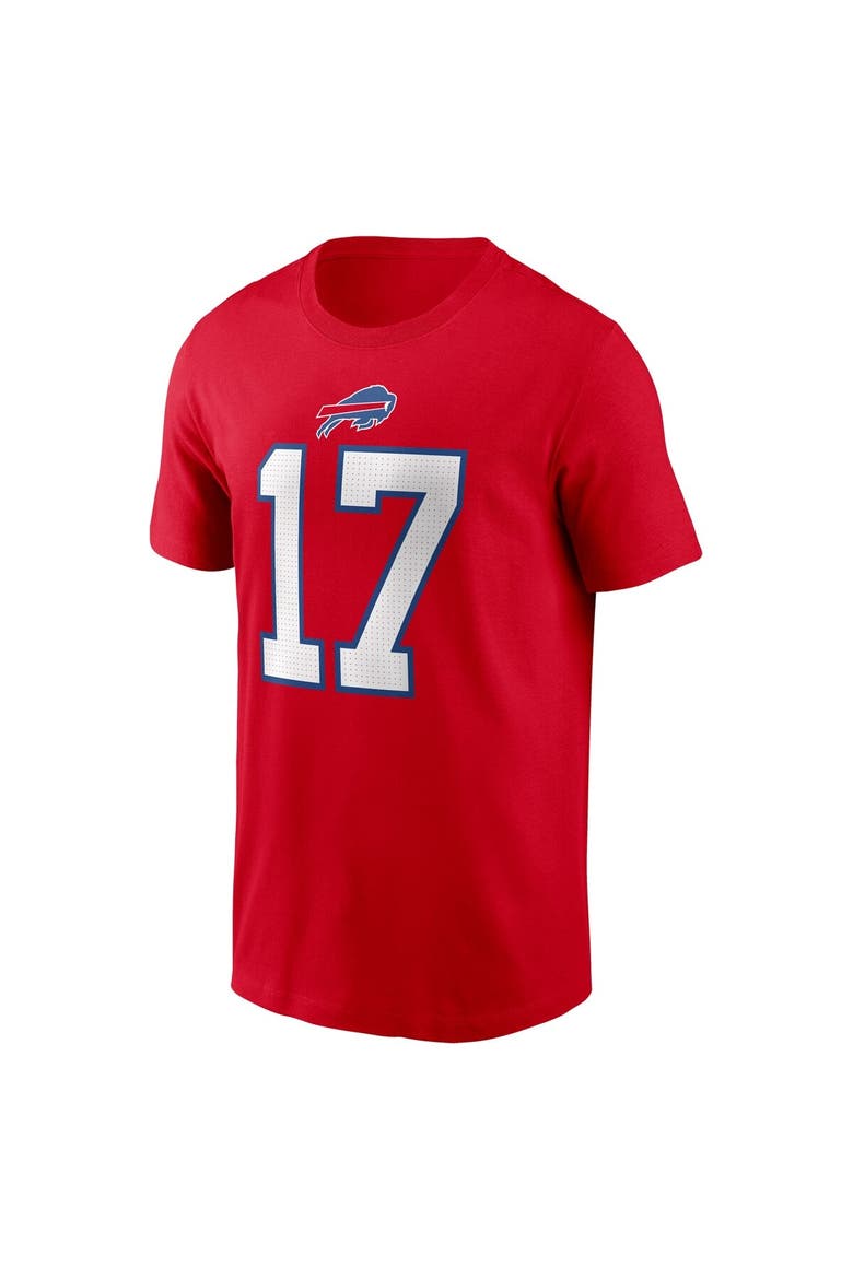 Men's Nike Josh Allen Red Buffalo Bills Player Name & Number T-Shirt, Alternate, color, Red