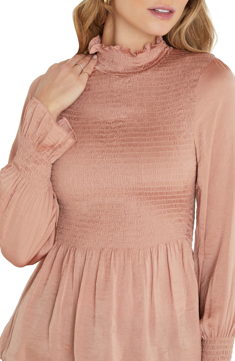 VICI Collection Smocked Peplum Blouse, Alternate, color,