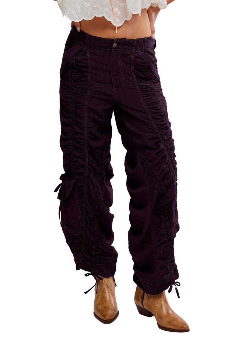 Scorpio Ruched Pants, Main, color, BLACK COFFEE