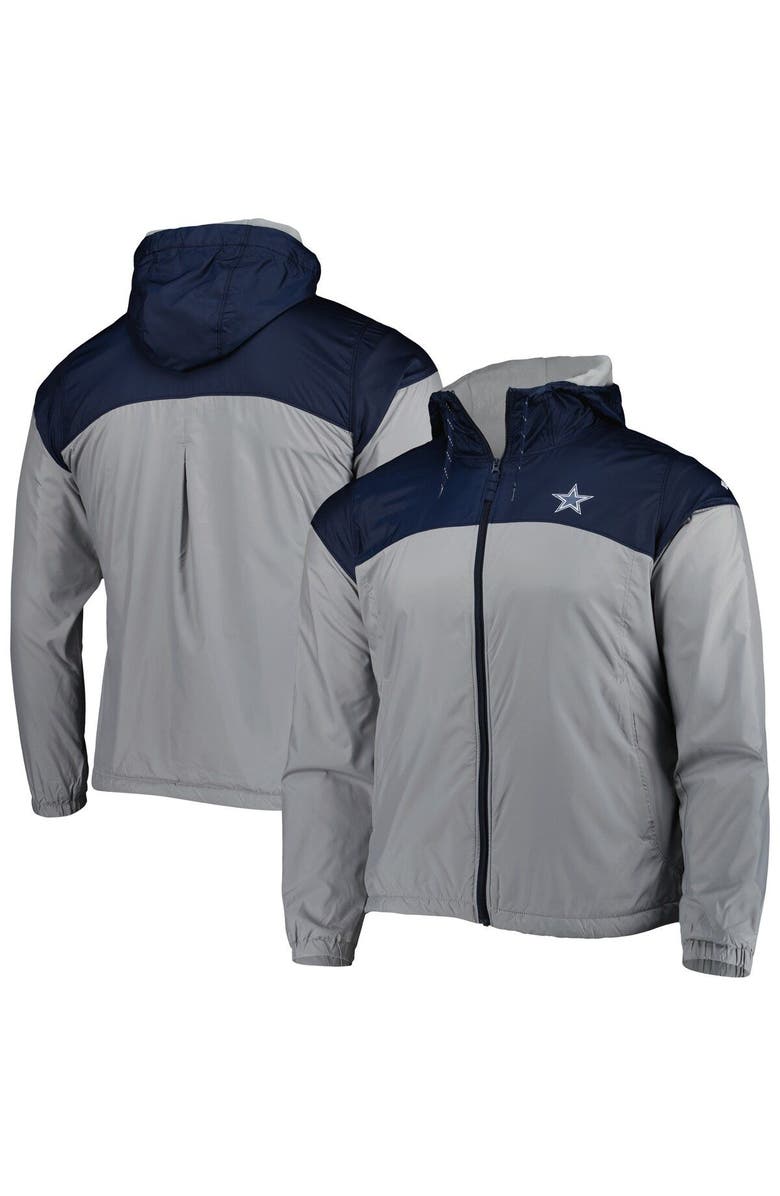 Columbia Men's Columbia Silver/Navy Dallas Cowboys Flash Forward II Full-Zip Windbreaker Jacket, Main, color, Gray