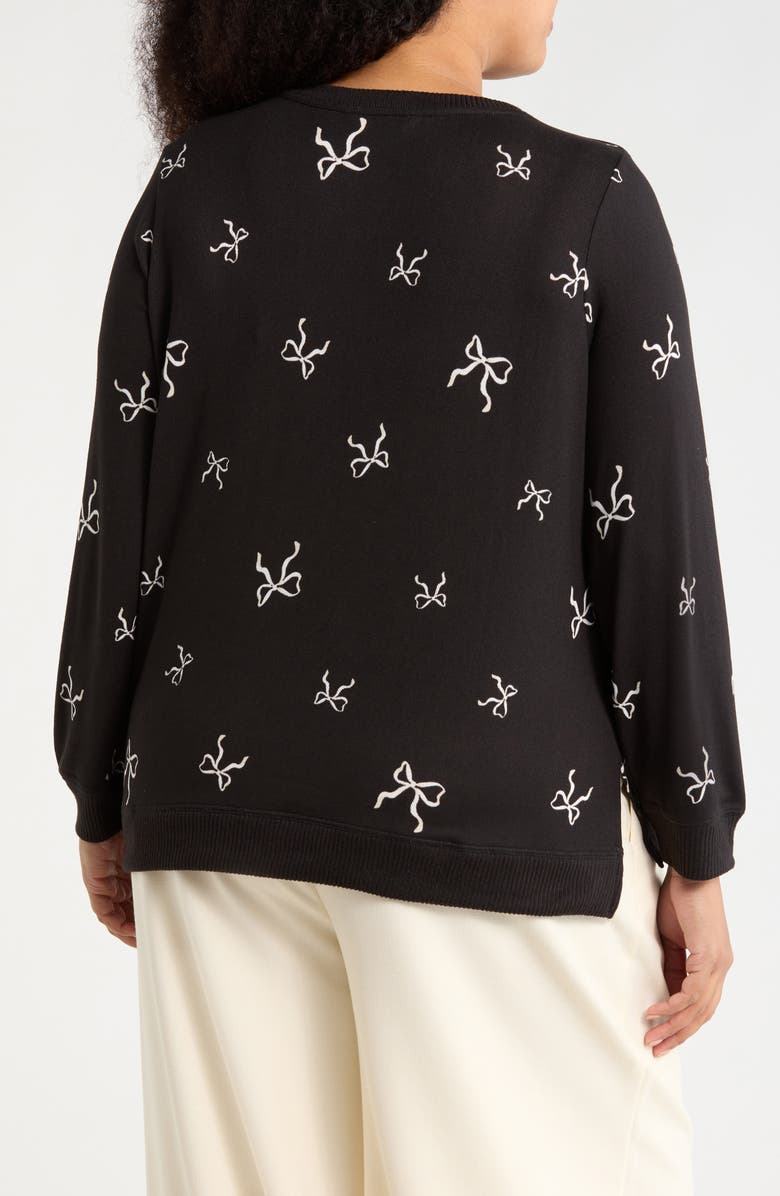 Lucky Brand Crewneck Pullover, Alternate, color, Black Multi Combo