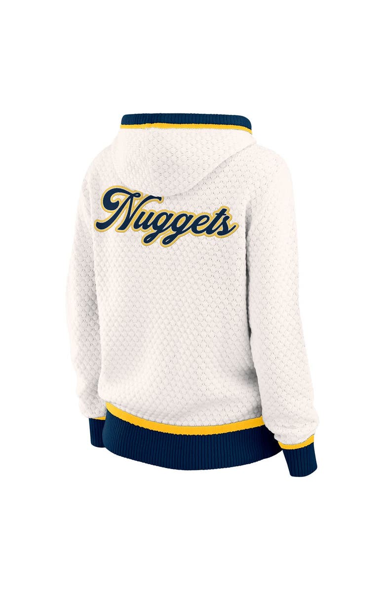 WEAR by Erin Andrews Women's WEAR by Erin Andrews White Denver Nuggets Plus Size Hoodie Sweater, Alternate, color, White