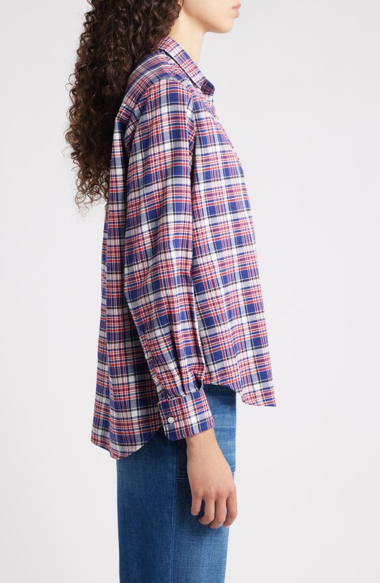 Frank & Eileen Eileen Relaxed Button-Up Shirt, Alternate, color, White Black Red Plaid