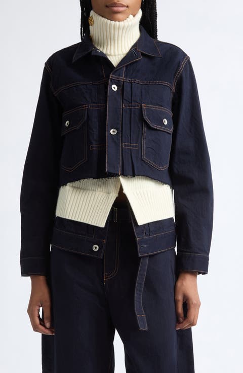 Denim & Wool Knit Jacket
