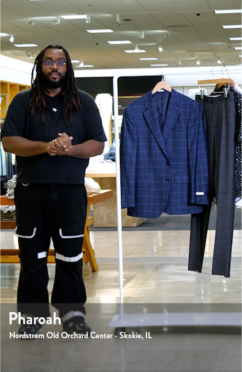 Flynn Classic Fit Check Wool Sport Coat, sales video thumbnail