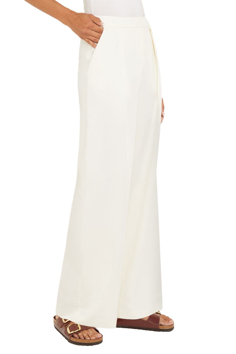Wide Leg Twill Pants, Alternate, color, WHITE
