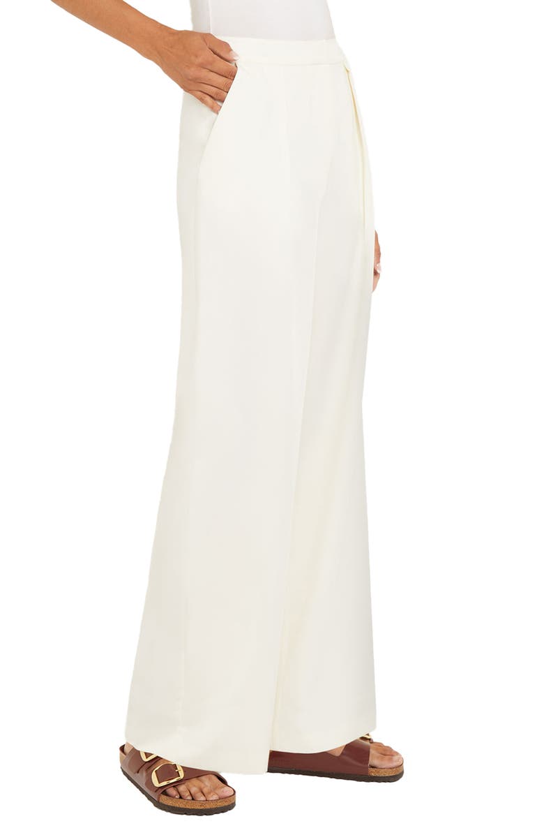 Misook Wide Leg Twill Pants, Alternate, color, White