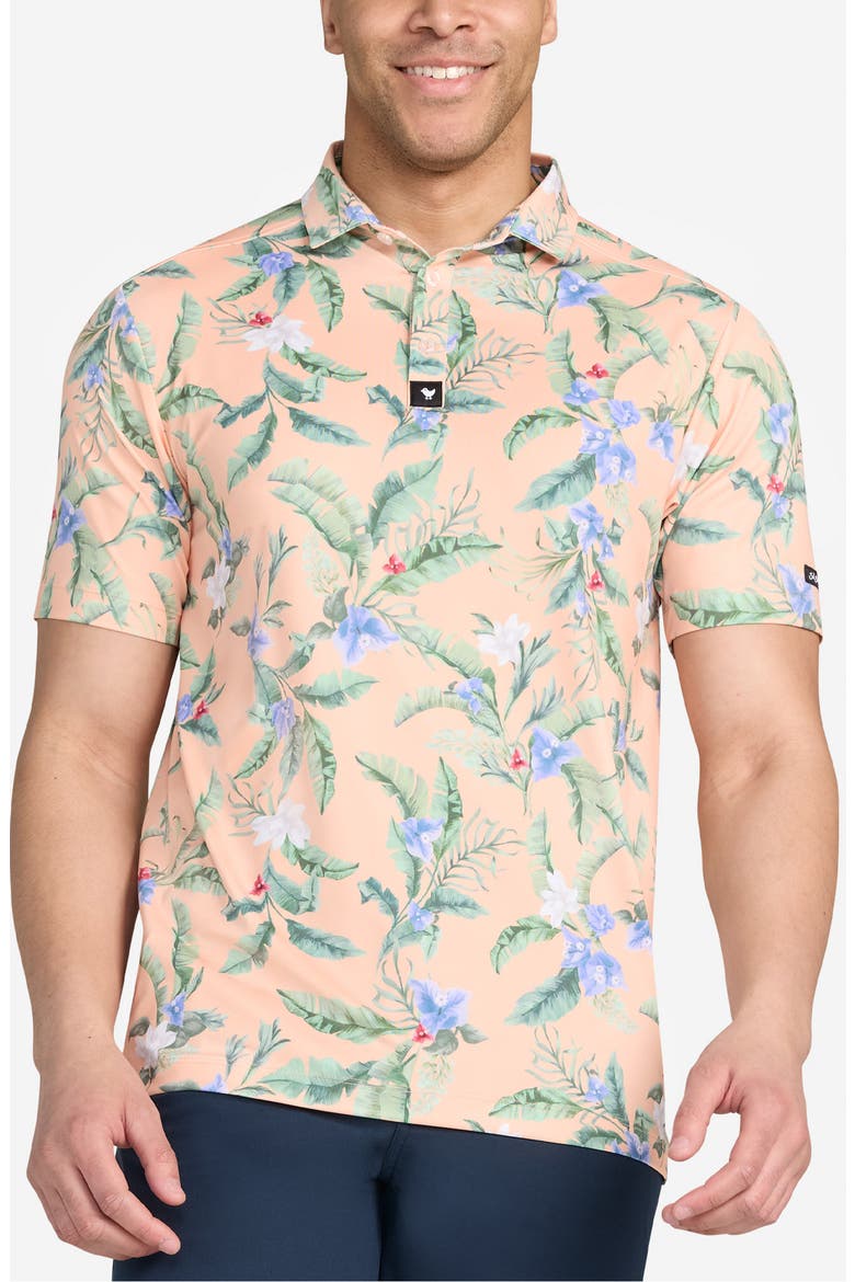 Core Paint Splatter Performance Golf Polo, Main, color, FLORA FIESTA