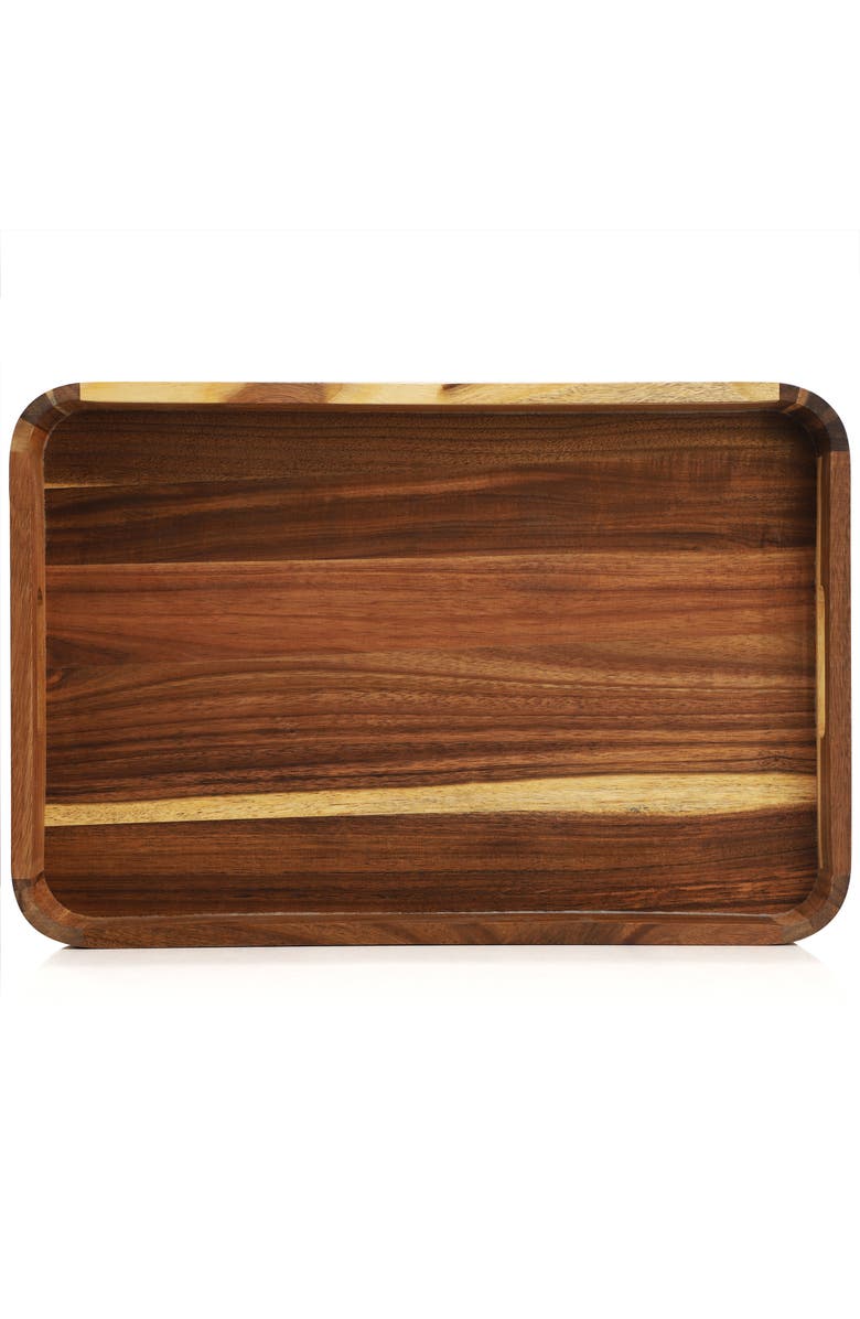 Megachef Acacia Wood 17.75 x 12 Inch Rectangle Serving Tray, Alternate, color, Acacia