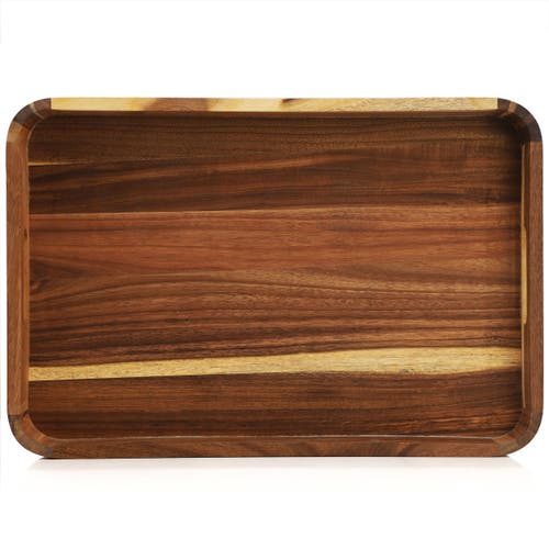 Megachef Acacia Wood 17.75 X 12 Inch Rectangle Serving Tray In Brown