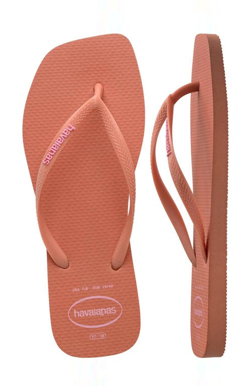 Havaianas Slim Square Logo Flip Flop In Multi