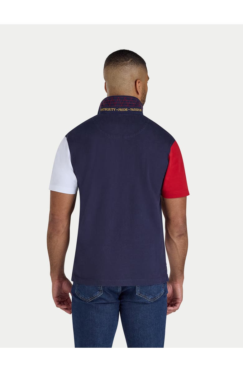 Raging Bull Diagonal Panel Rugby Shirt, Alternate, color, Navy