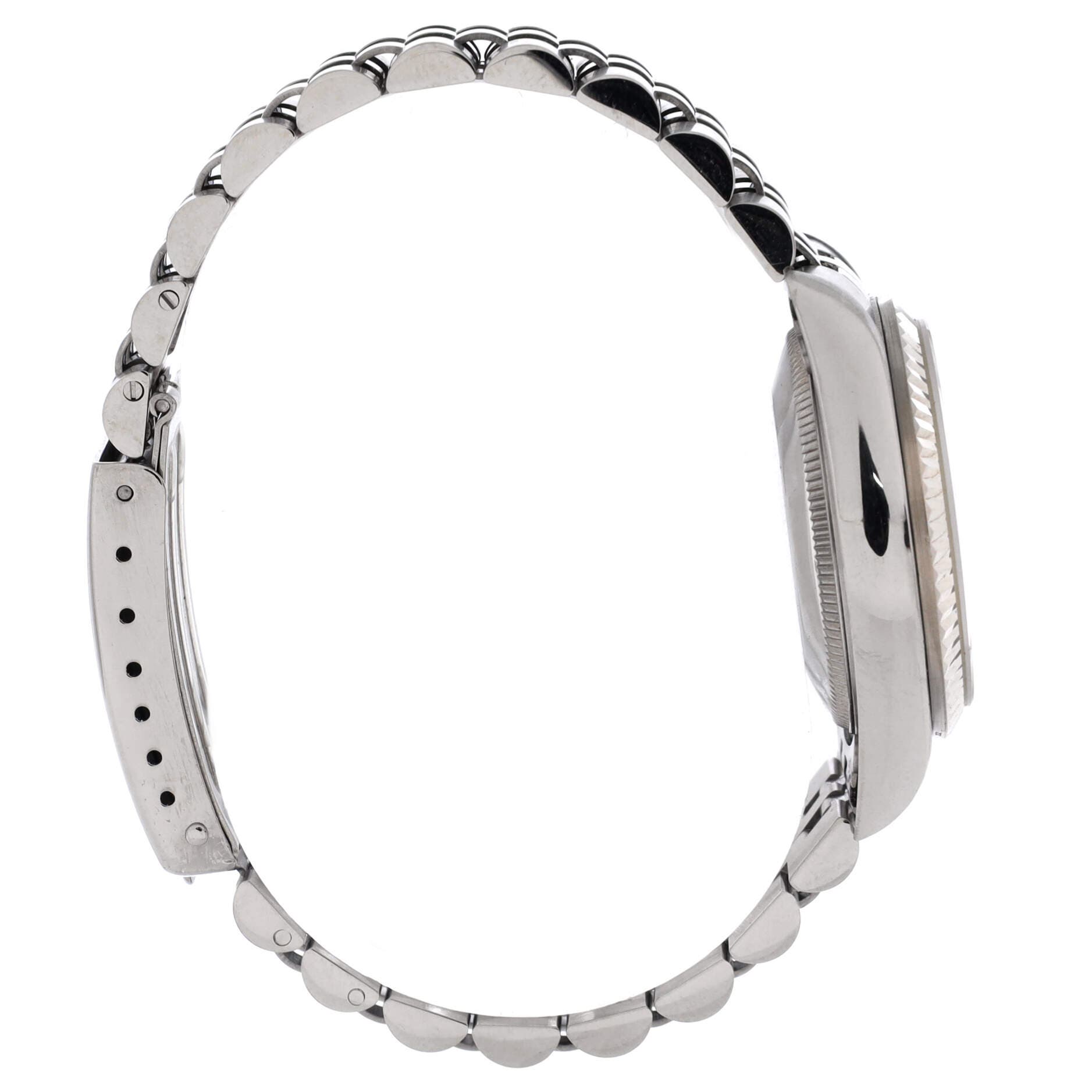 Oyster Perpetual Datejust Automatic Watch Stainless Steel and White Gold with Diamond Markers 31, Alternate, color, Metallic Silver