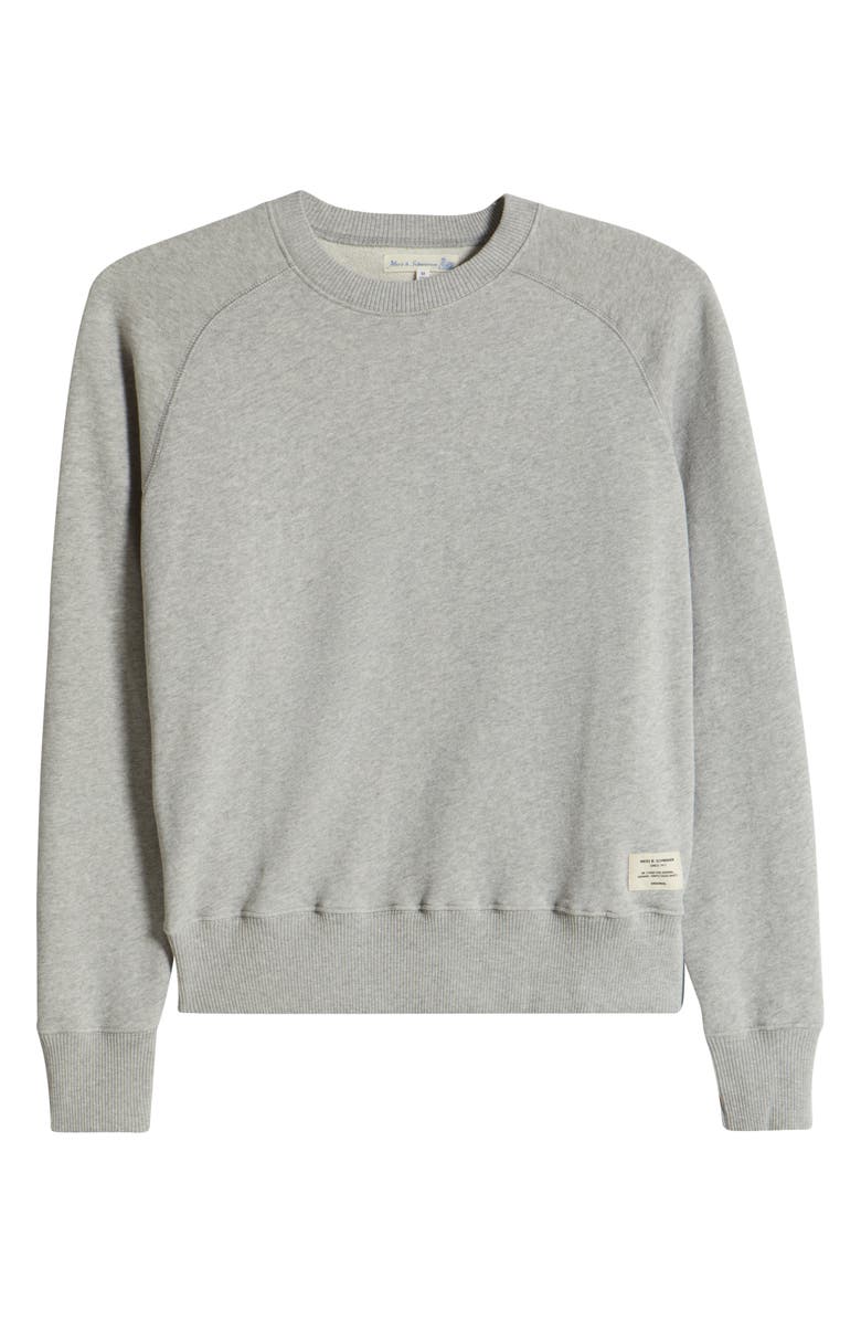 MERZ B SCHWANEN Retro Fleece Lightweight Sweatshirt, Alternate, color, Grey Melange