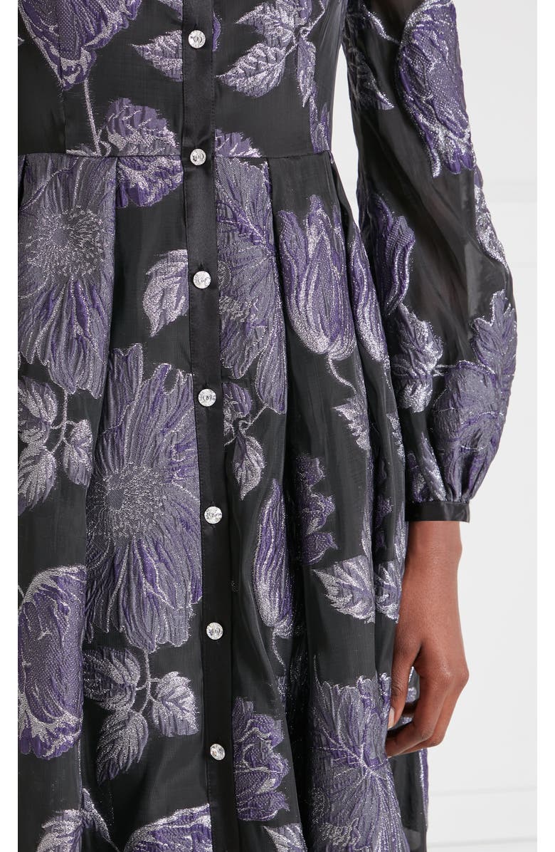 Temperley London Bridget Cocktail Dress, Alternate, color, Black/Silver