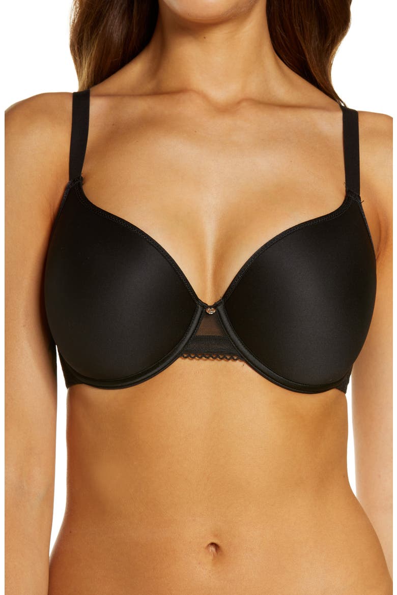 C Jolie Comfort Convertible T-Shirt Bra, Main, color, BLACK