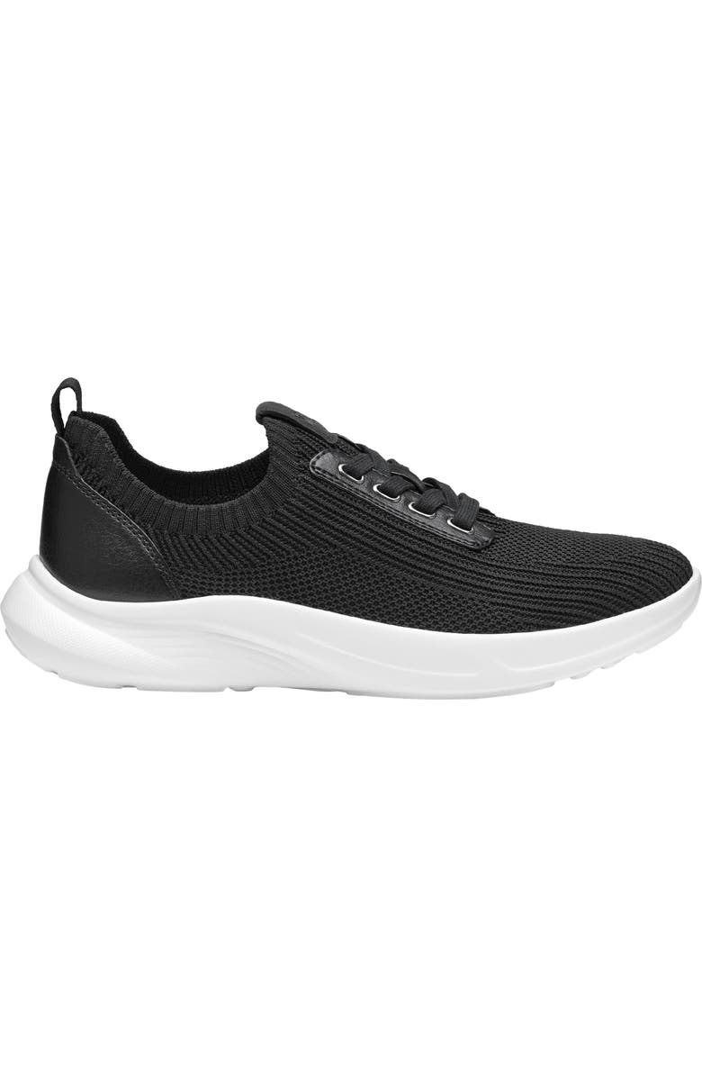 Johnston & Murphy Escape Knit Sneaker, Alternate, color, Black Knit