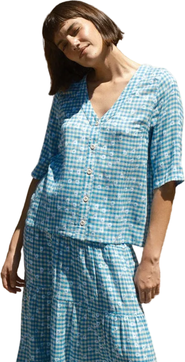 Ace & Jig Bree V-neck Button-up Blouse