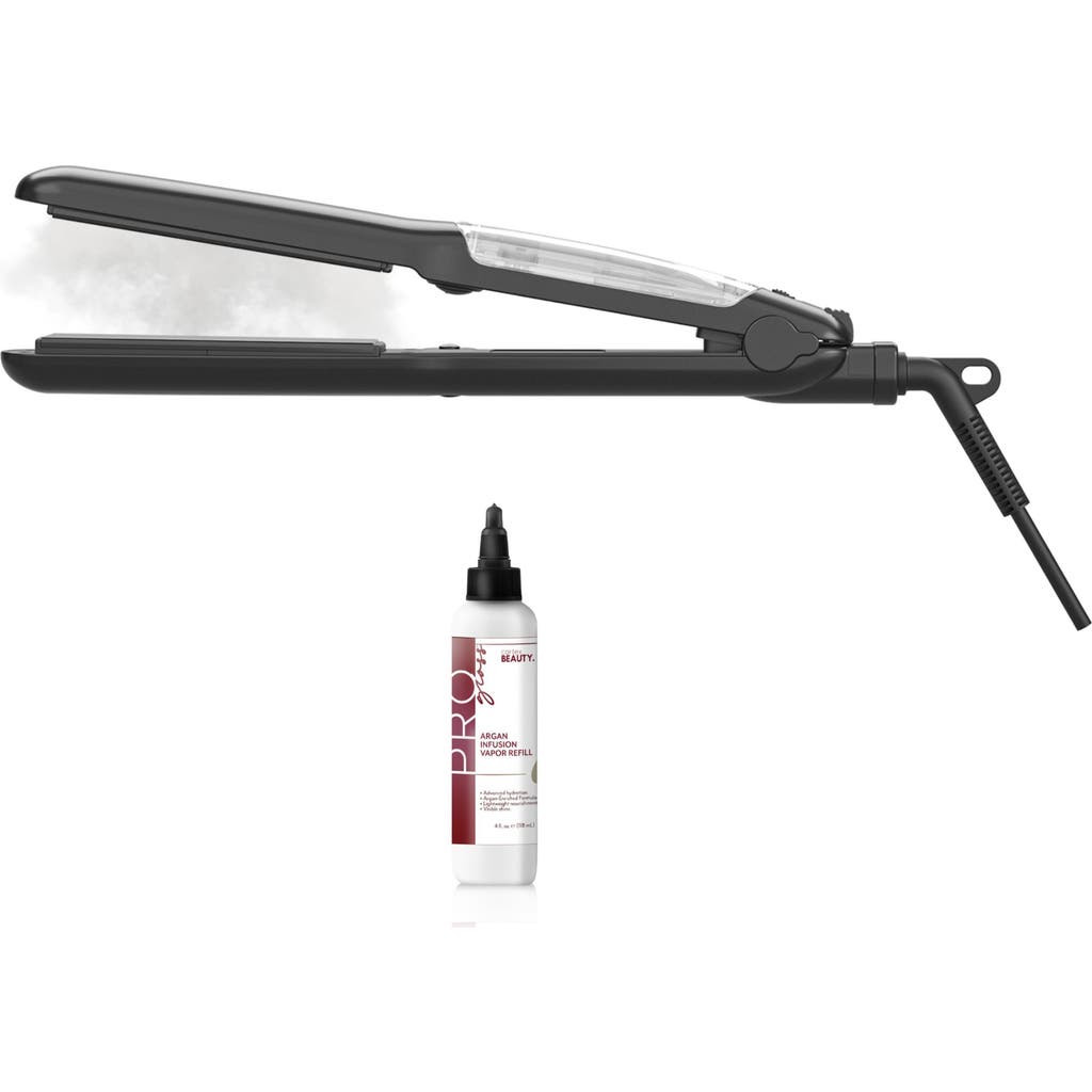 Cortex Beauty Prosteamer Profssional Stem Flat Iron Set In Black