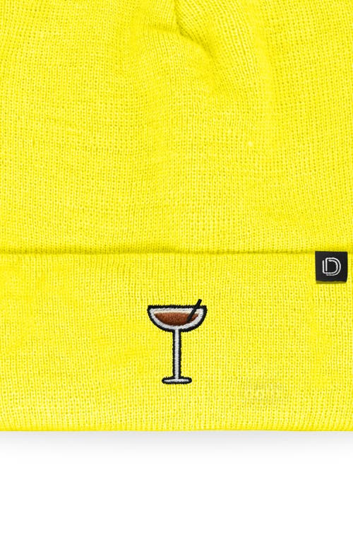 Dalix Espresso Martini Beanie Cap In Yellow