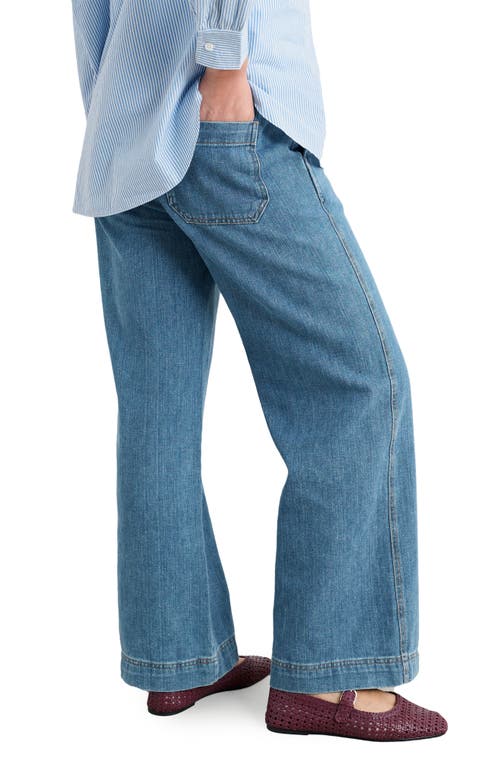 Seasalt Cornwall Sennen Cove Wide Leg Jeans In Blue
