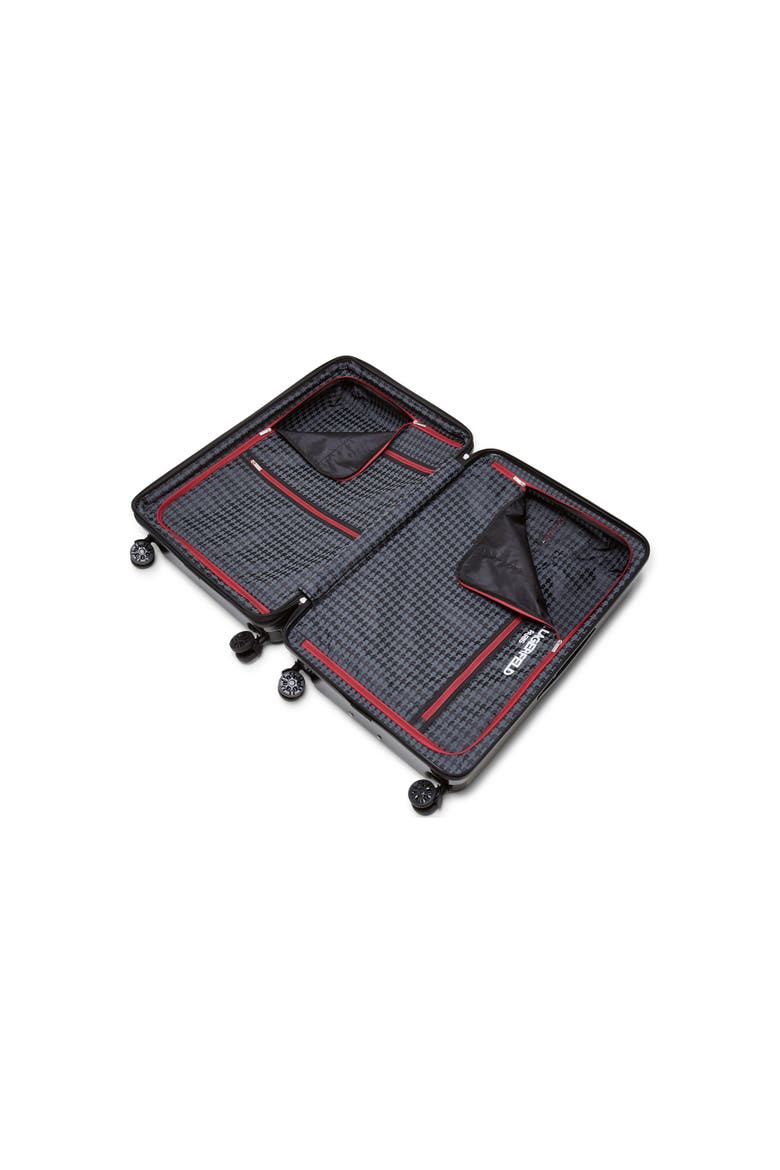Karl in A Box Upright Suitcase, Alternate, color, Black