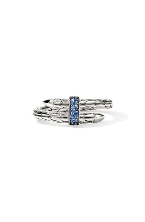 Spear Flex Ring, Sterling Silver, Pavé