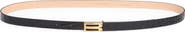 Victoria Beckham Dorian Croc Embossed Leather Belt