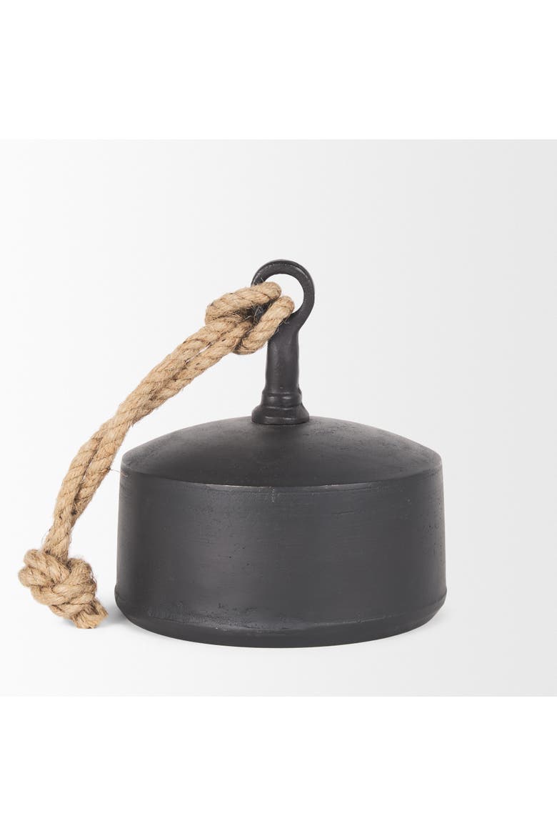 Quincy Metal Decorative Bell Object, Alternate, color, Black