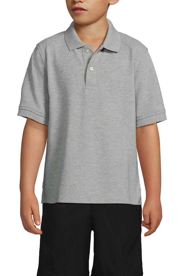 School Uniform Kids Short Sleeve Mesh Polo Shirt, Alternate, color, Gray Heather