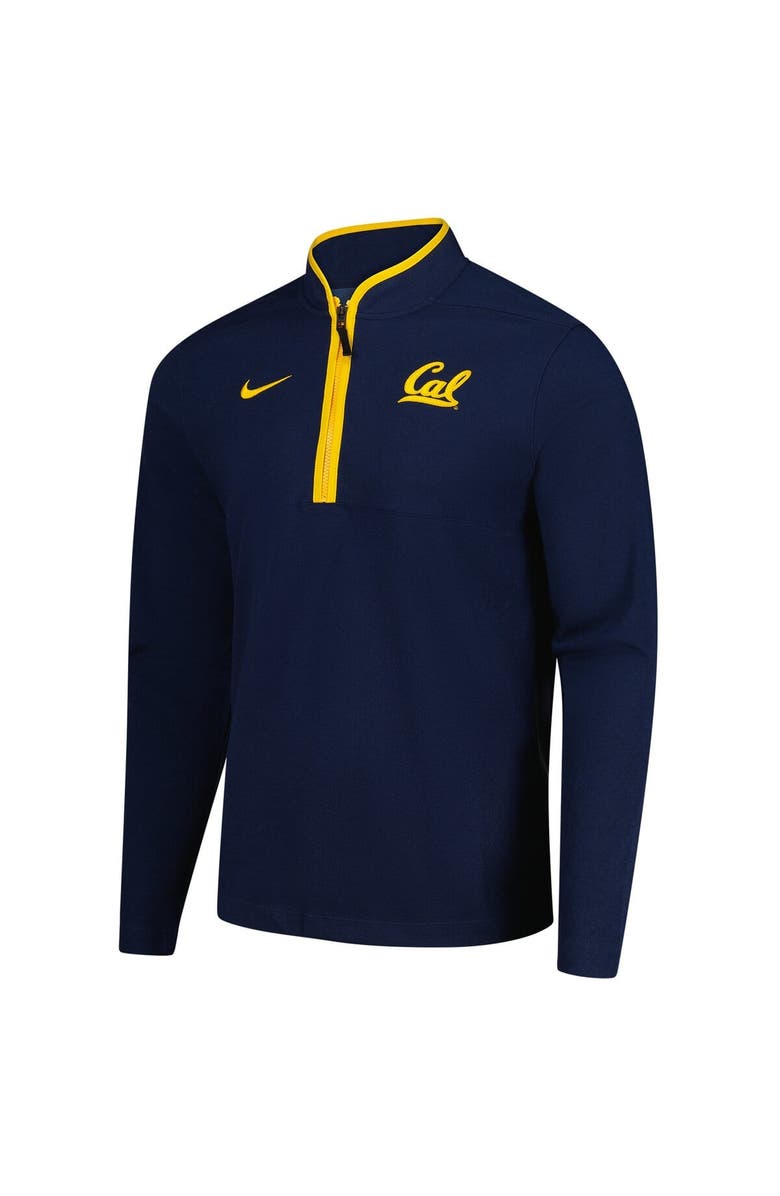 Nike Men's Nike Navy Cal Bears Coaches Courtside Basketball Victory Performance Quarter-Zip Top, Alternate, color, 