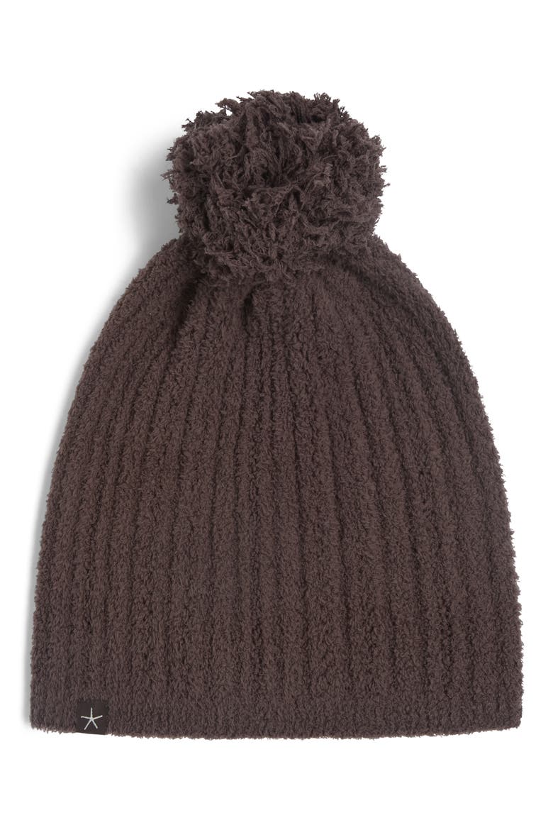 CozyChic Pointelle Beanie, Main, color, UMBER