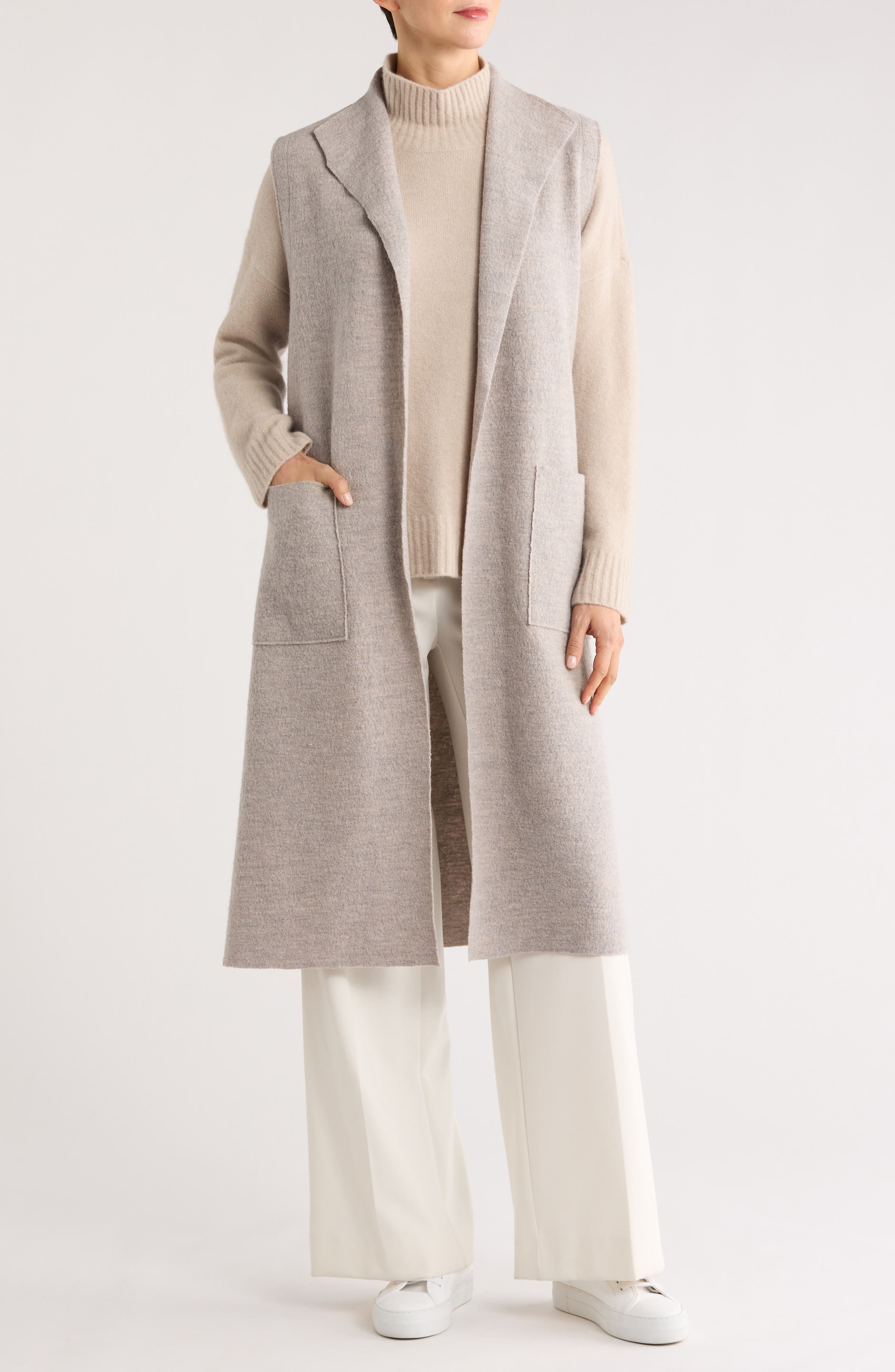 Eileen Fisher Longline Wool Vest