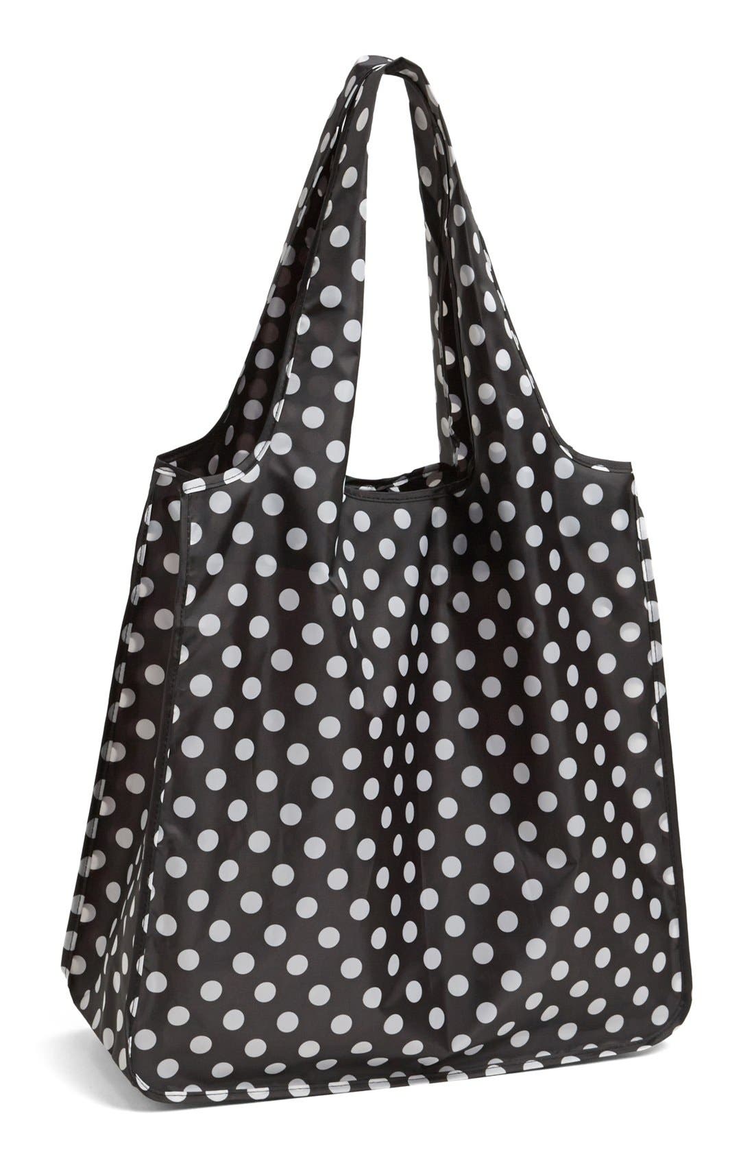Kate Spade New York polka dot reusable shopping tote, Main, color, 