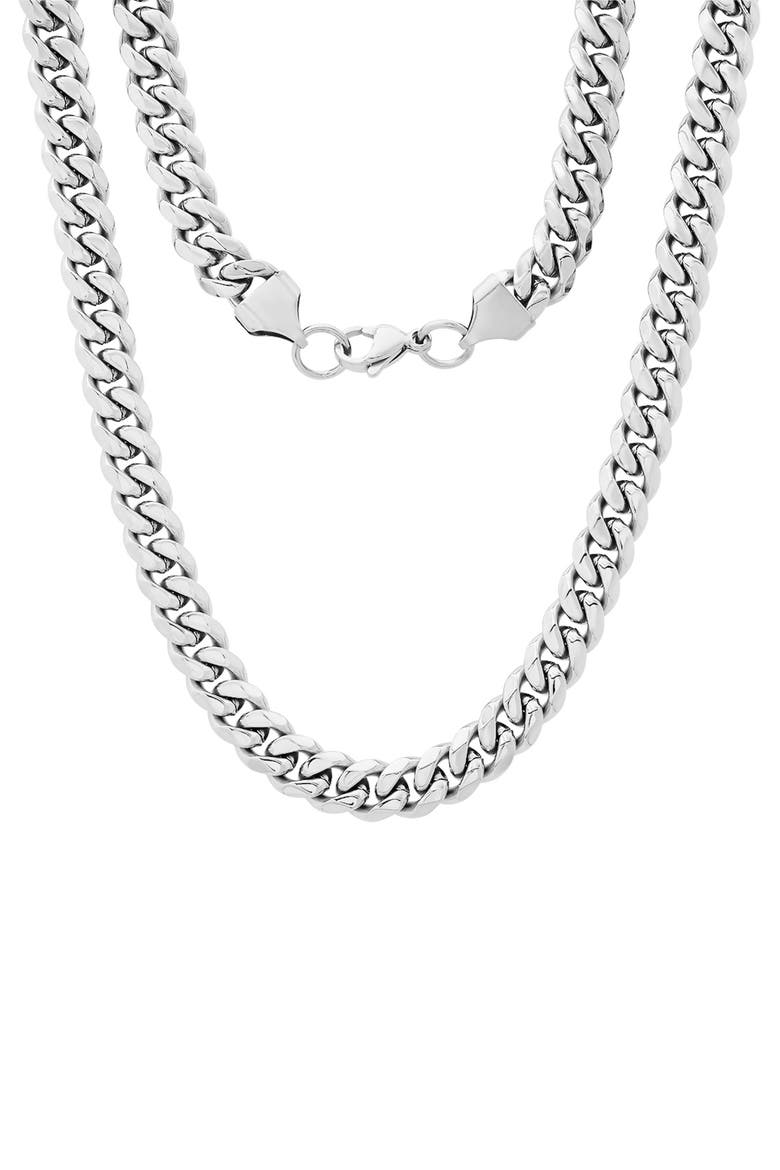 Cuban Link Necklace, Main, color, SILVER