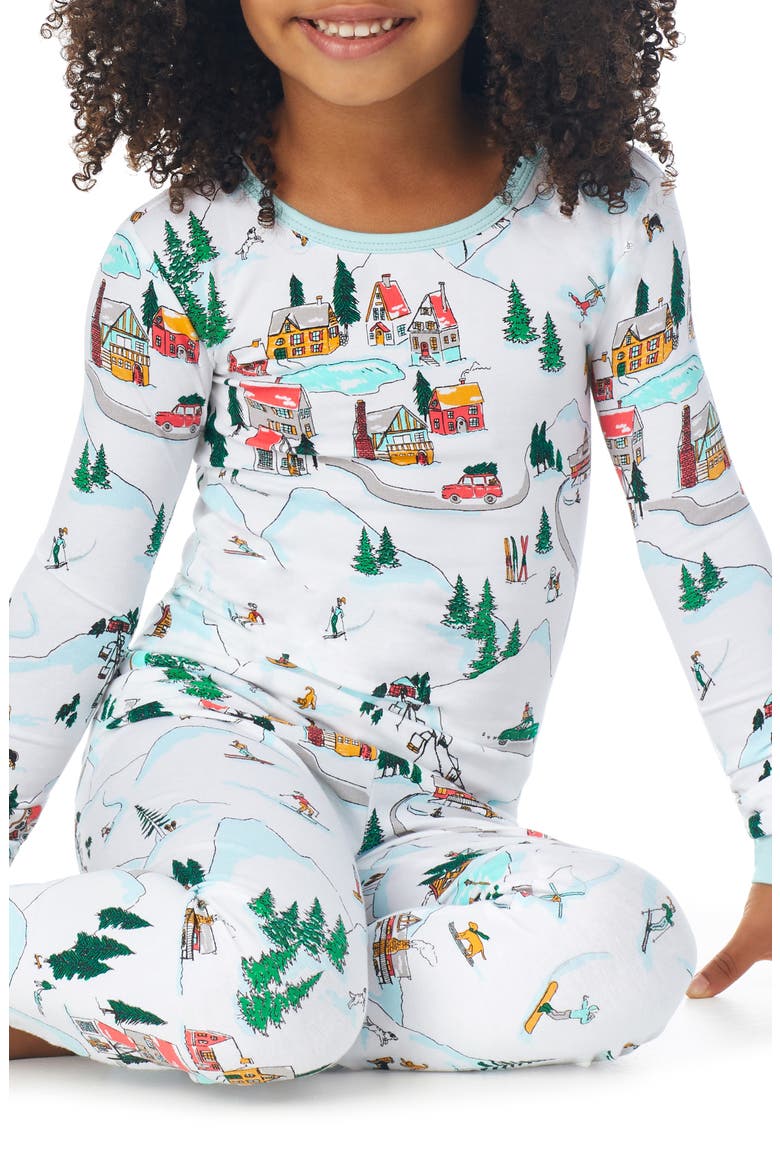 BedHead Kids' Fitted Two-Piece Pajamas, Alternate, color, SKI VILLAGE