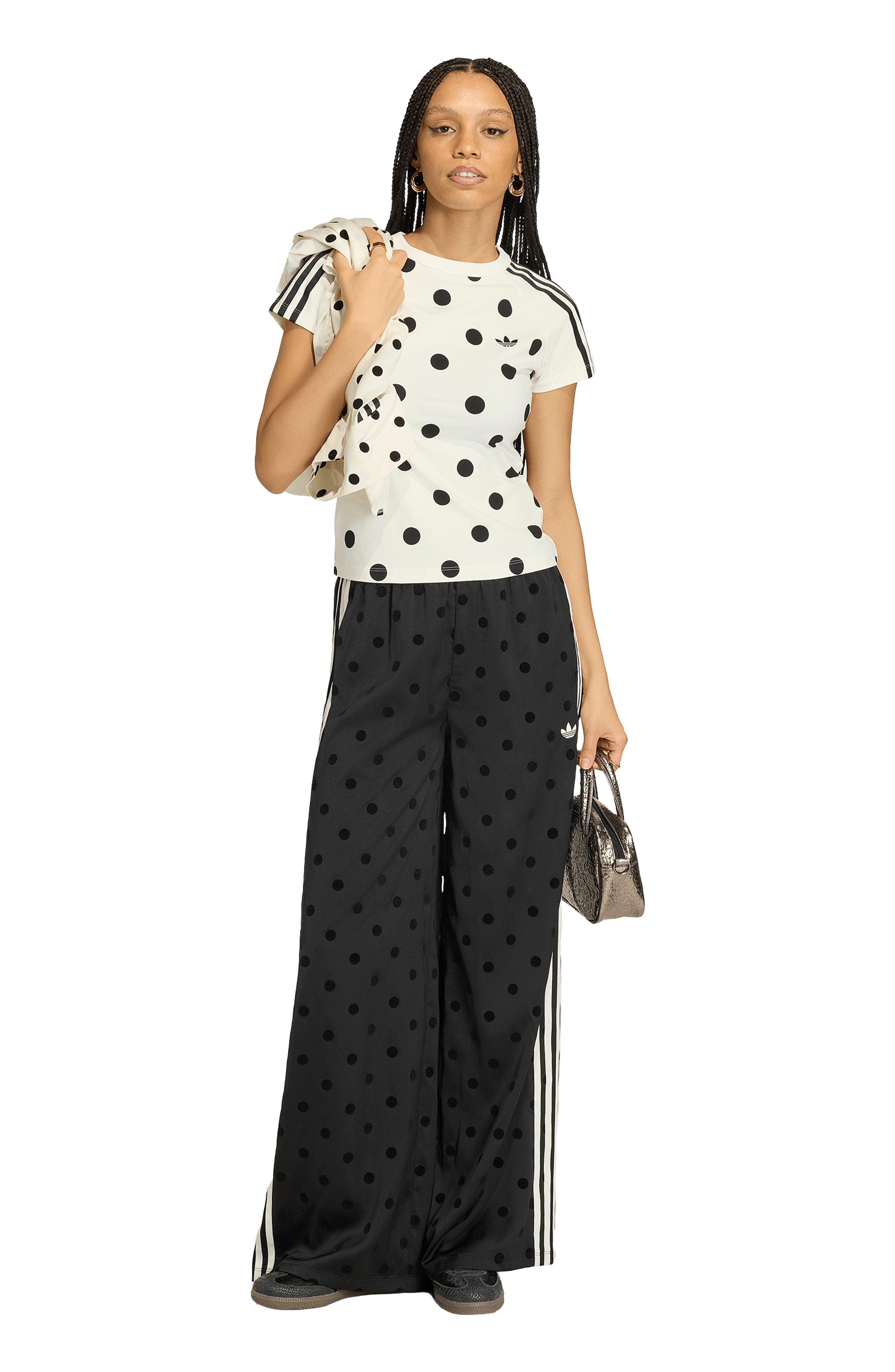 Firebird Polka Dot Wide Leg Track Pants (Women) | Nordstrom