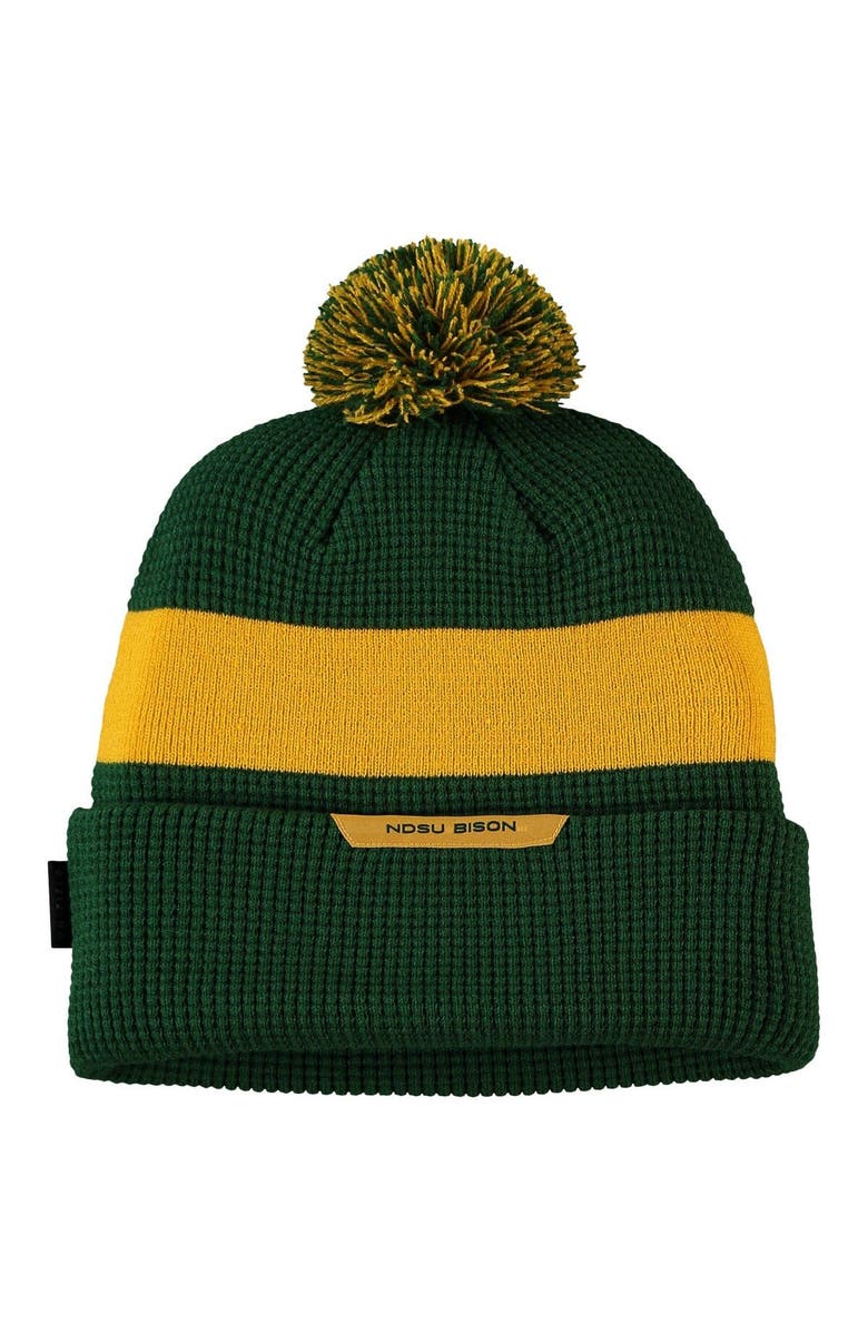 Nike Men's Nike Green NDSU Bison Logo Sideline Cuffed Knit Hat with Pom, Alternate, color, 