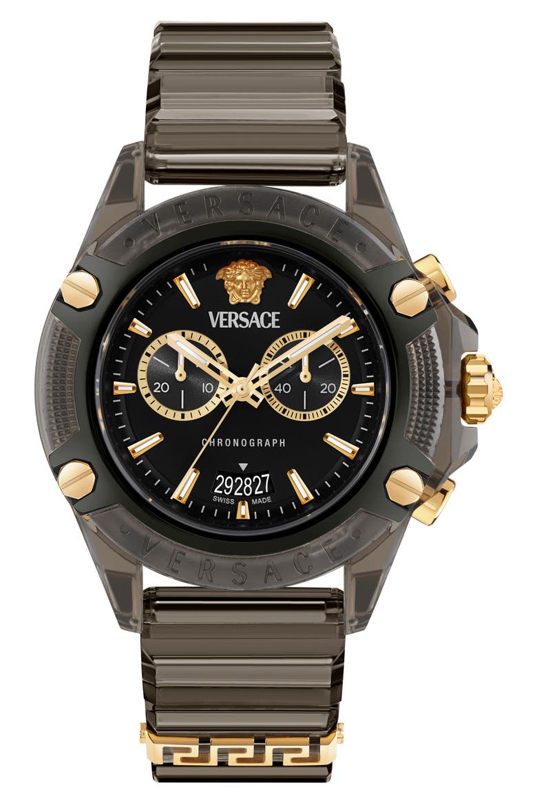 Icon Active Silicone Strap Watch, 44mm, Main, color, BLACK