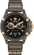 Versace Icon Active Silicone Strap Watch, 44mm
