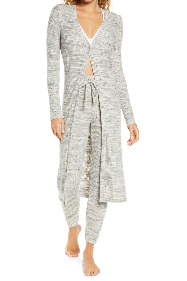 Your Line Thermal Knit Duster, Main, color, CREAM HEATHER