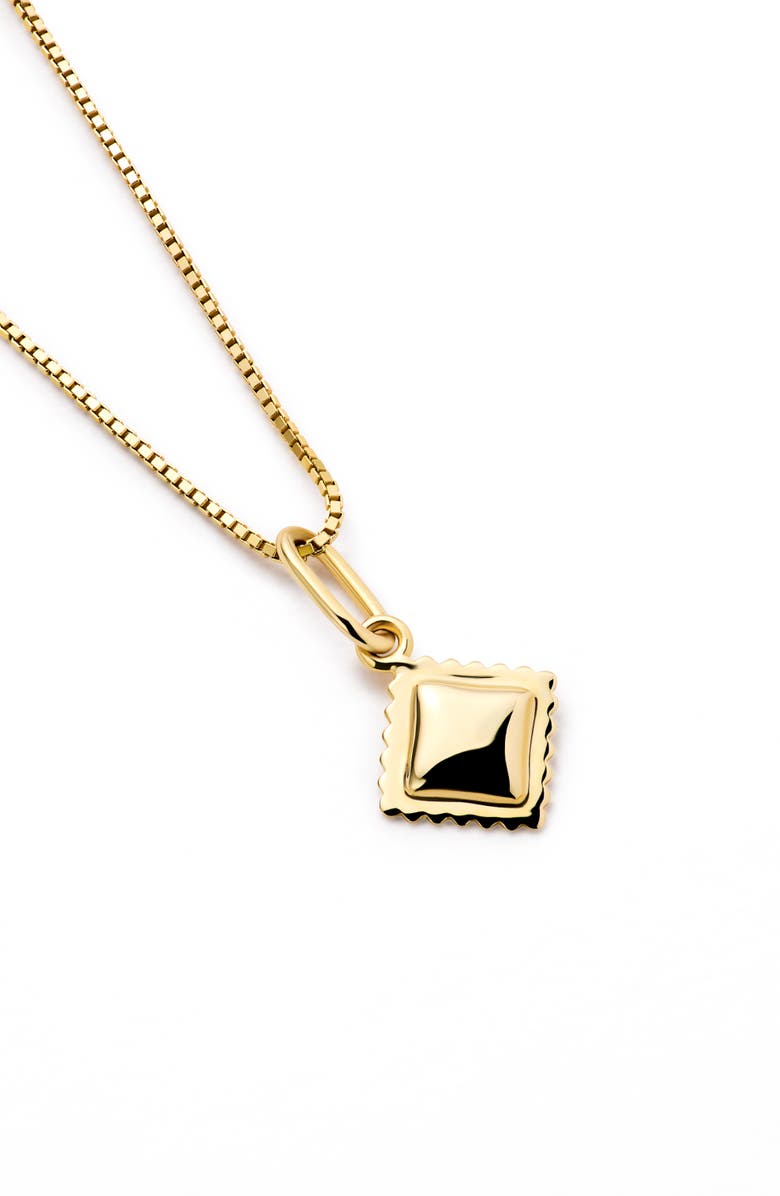 Ana Luisa Solid Yellow Gold - Ravioli Charm Necklace, Alternate, color, 