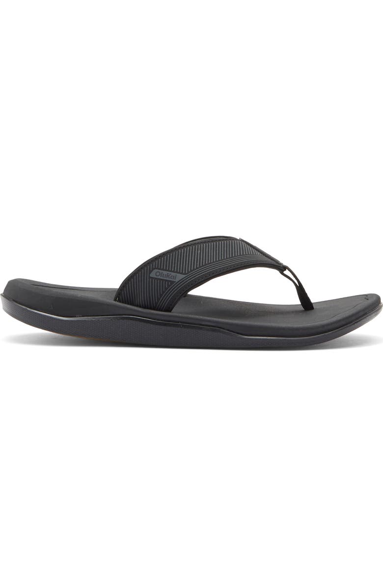 OluKai Ahi Kai Flip Flop, Alternate, color, Black/ Black