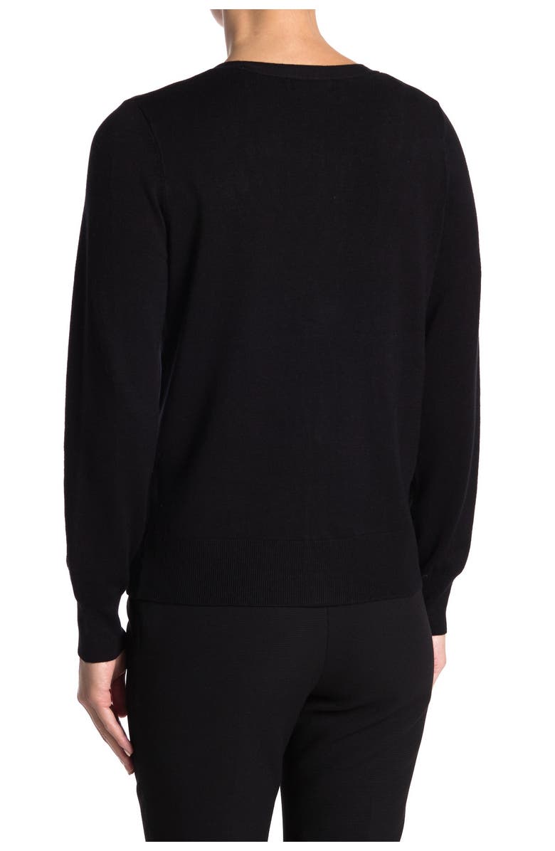 T Tahari Long Sleeve V-Neck Cardigan, Alternate, color, 