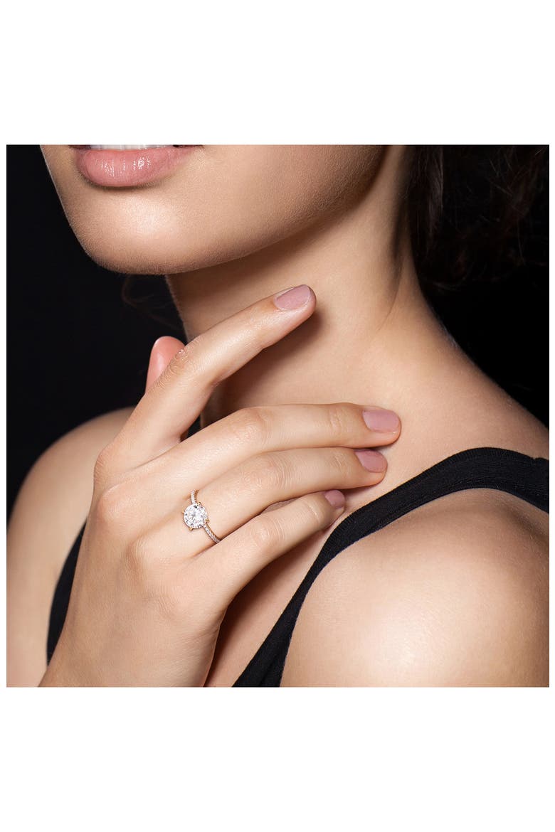 Lab Created Moissanite Ring, Alternate, color, GOLD